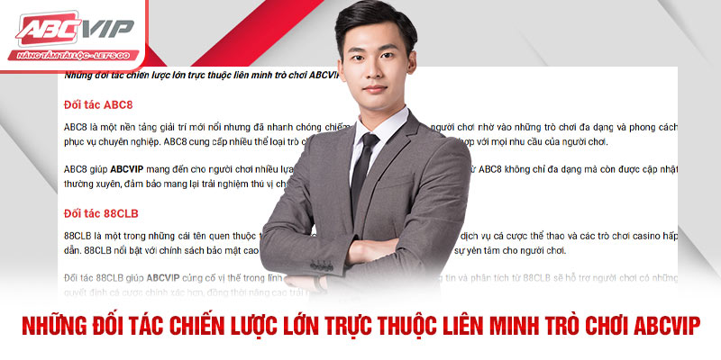ABCVIP – Liên Minh Dẫn Đầu Xu Hướng Giải Trí Việt Nam 2026 5 Những đối tác chiến lược lớn trực thuộc liên minh trò chơi ABCVIP